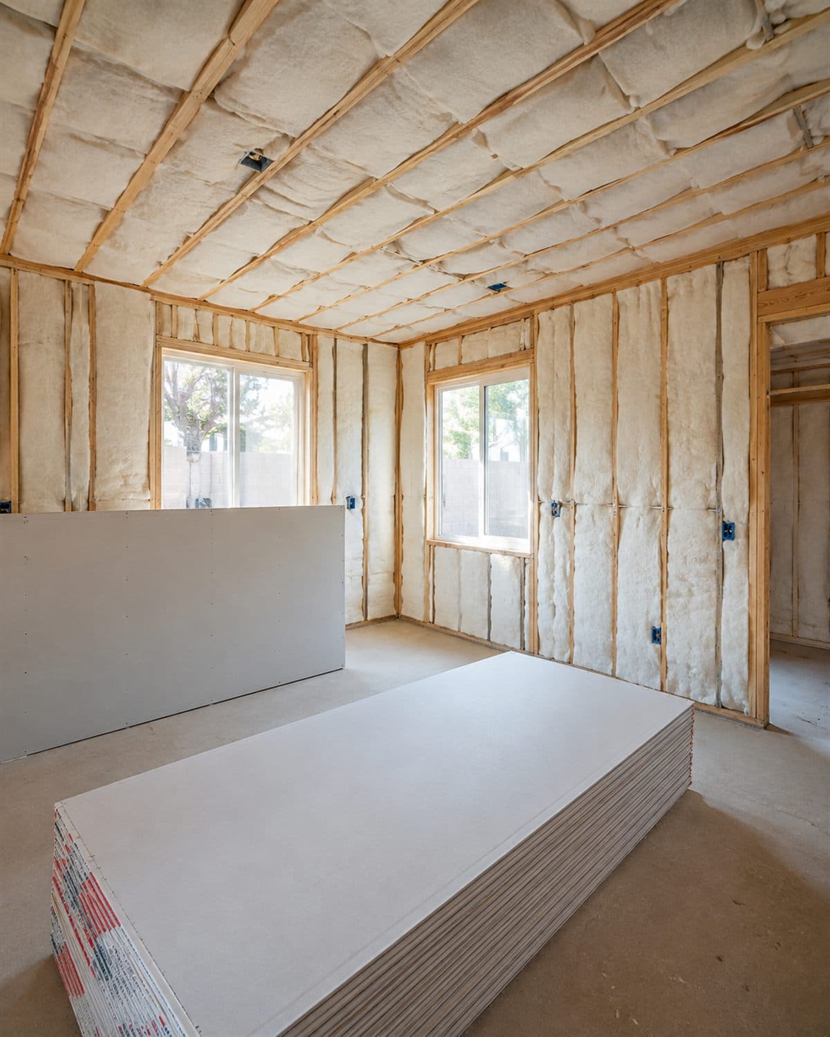 Stage 4: Insulation & drywall